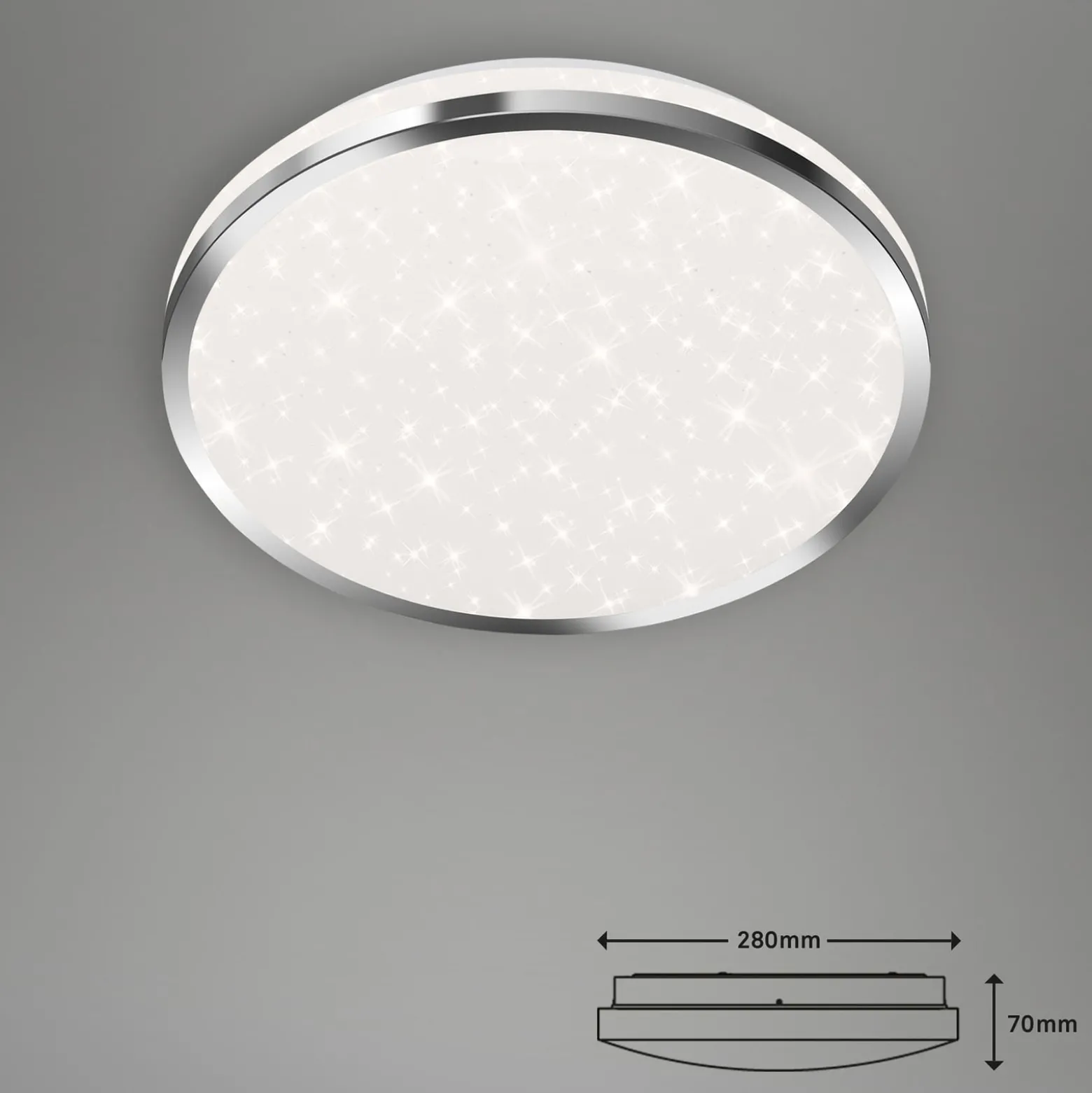 Acorus LED-kattovalaisin, IP44, tähtikoriste, Ø 28 cm