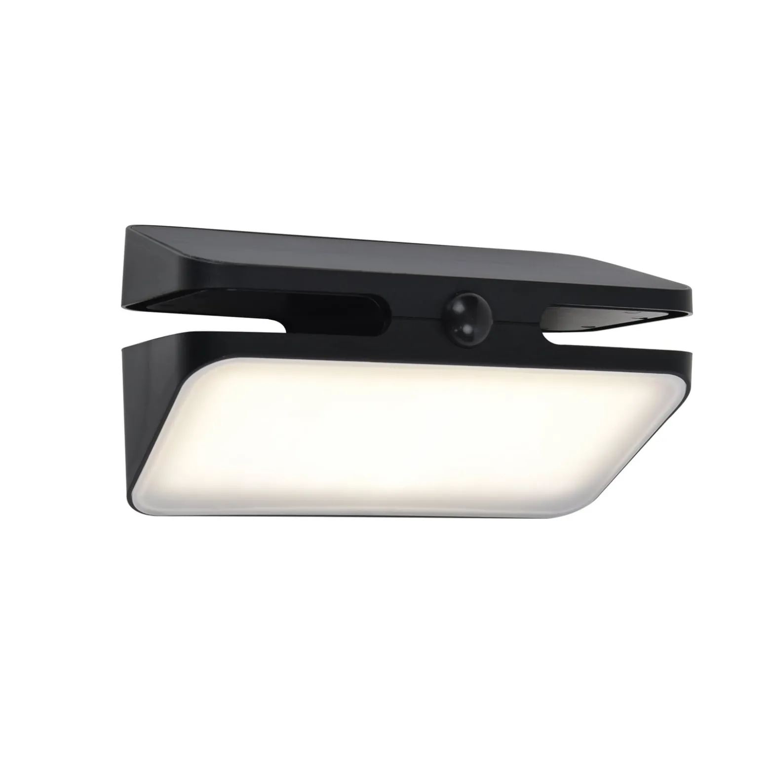 AERO-LED-ulkoseinälamppu, musta, 21 cm, liiketunnistin, IP54
