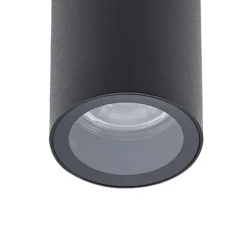 Alasvalo CAN, musta, IP44, Ø 6 cm, metalli, GU10