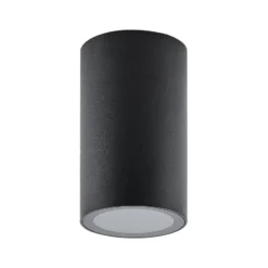 Alasvalo CAN, musta, IP44, Ø 6 cm, metalli, GU10