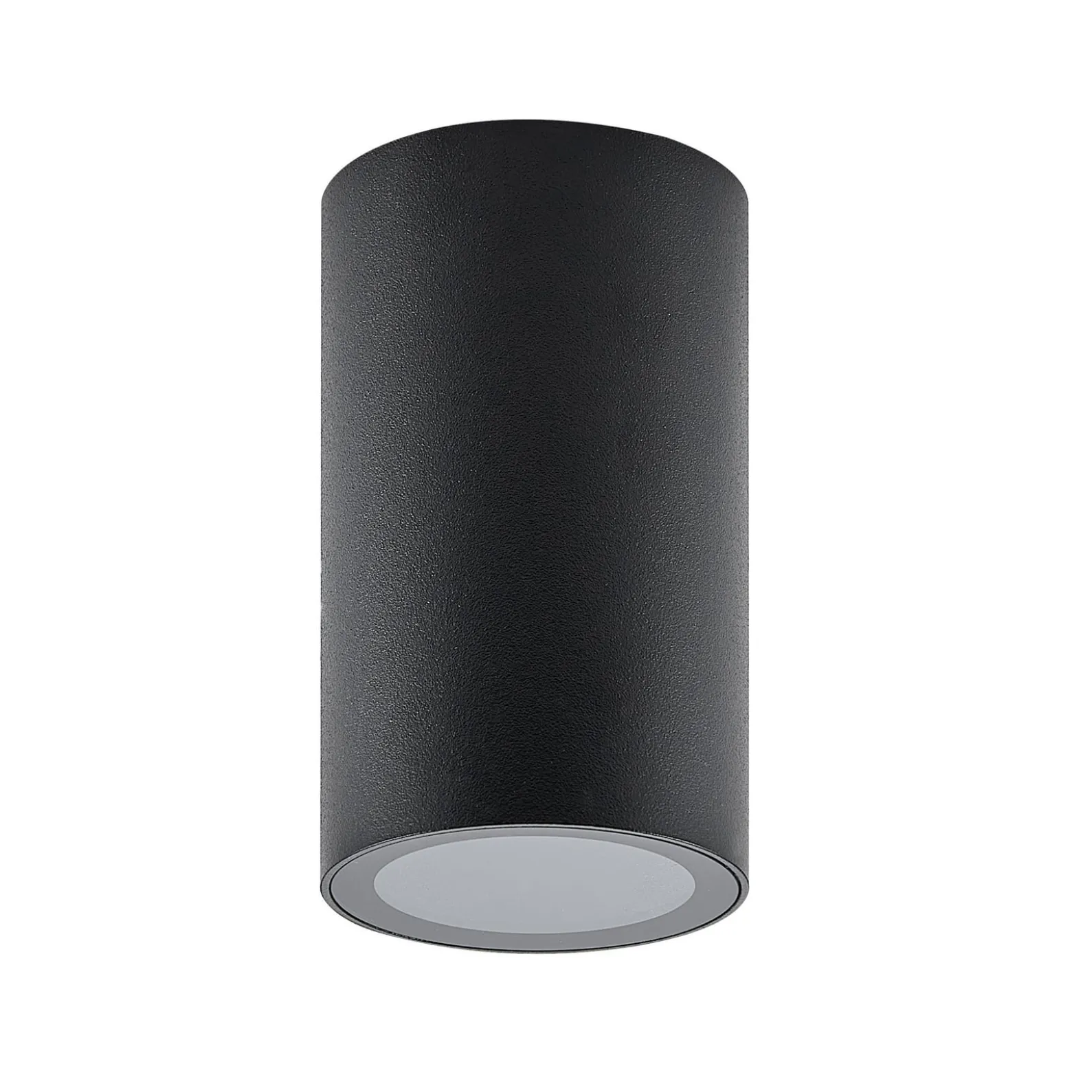 Alasvalo CAN, musta, IP44, Ø 6 cm, metalli, GU10