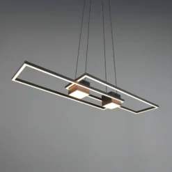 Albany LED-riippuvalaisin, musta, 100 x 28 cm, alumiinia CCT himmennettävä