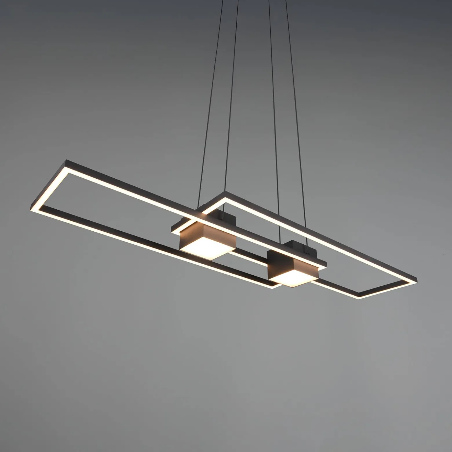Albany LED-riippuvalaisin, musta, 100 x 28 cm, alumiinia CCT himmennettävä