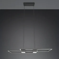 Albany LED-riippuvalaisin, musta, 100 x 28 cm, alumiinia CCT himmennettävä