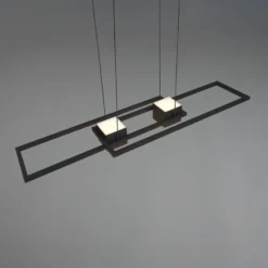 Albany LED-riippuvalaisin, musta, 100 x 28 cm, alumiinia CCT himmennettävä