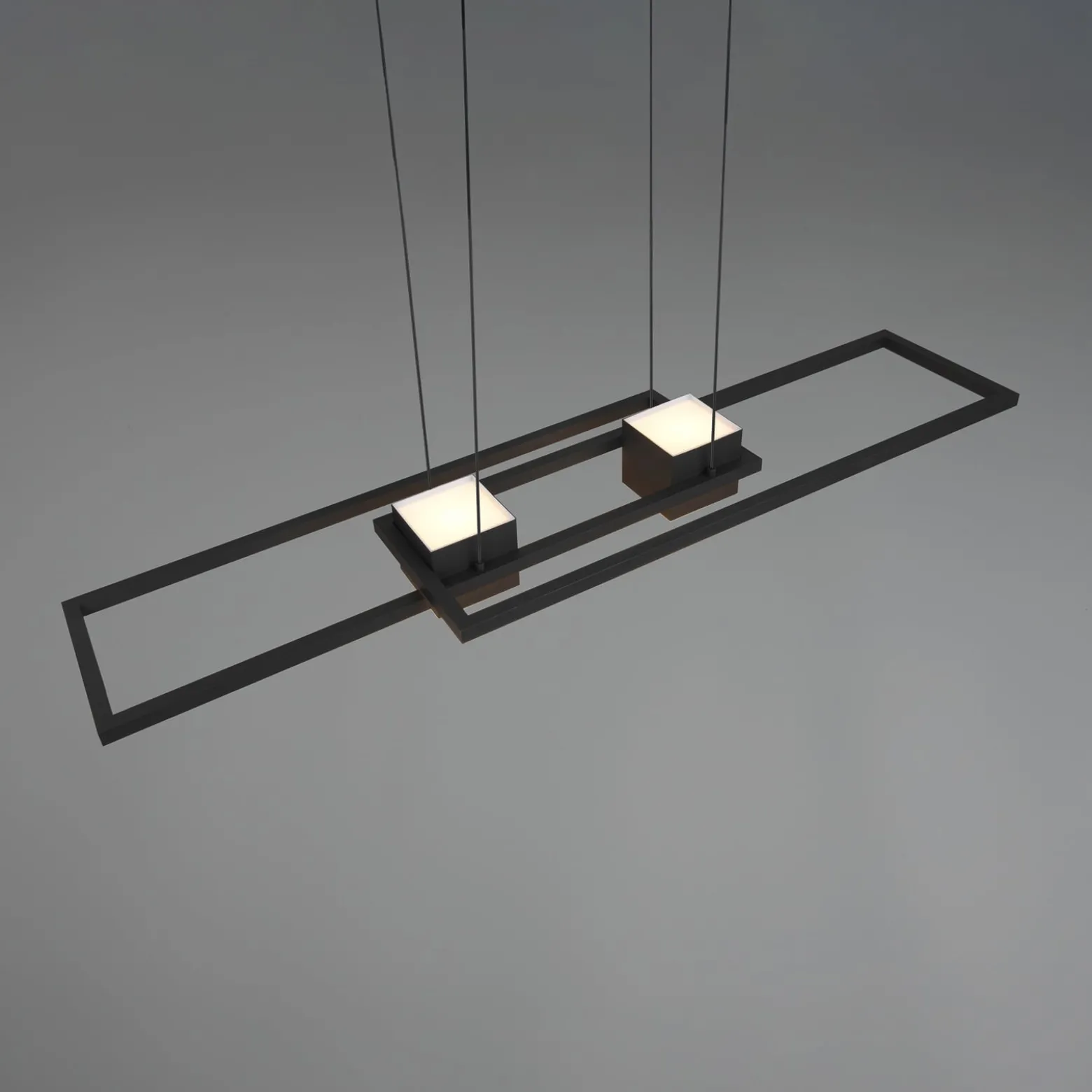 Albany LED-riippuvalaisin, musta, 100 x 28 cm, alumiinia CCT himmennettävä