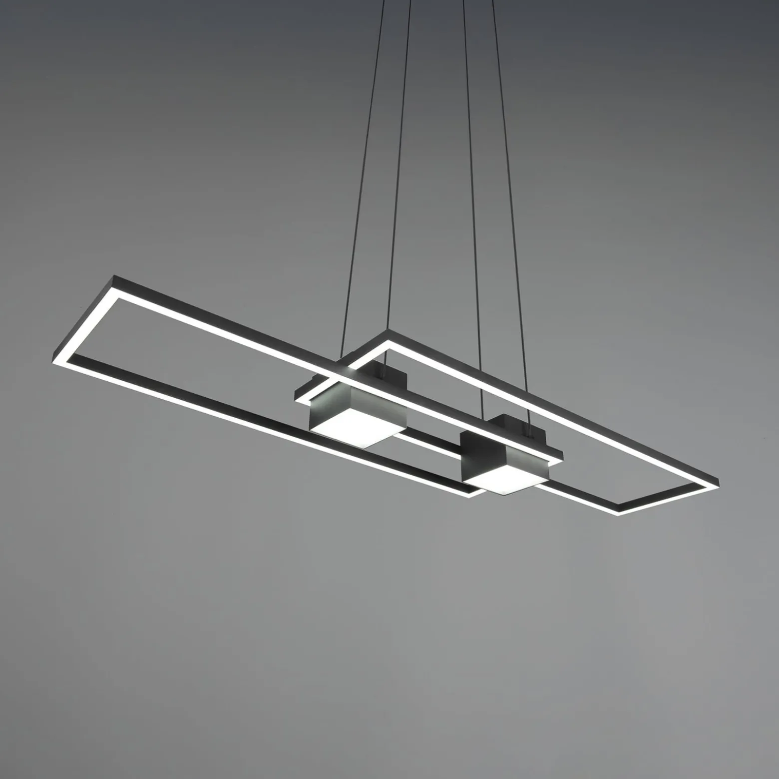 Albany LED-riippuvalaisin, musta, 100 x 28 cm, alumiinia CCT himmennettävä