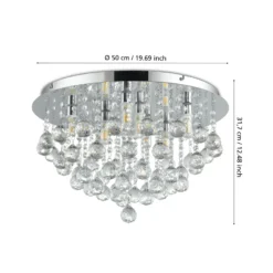 Almonte LED-kattovalaisin riipuksella, 50cm