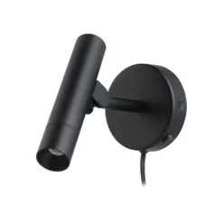 Almudaina-LED-seinävalaisin, musta, leveys 11 cm, teräs