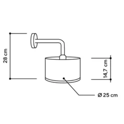 ALMUT 2610 -seinälamppu Ø25cm heinä/punainen ruusu