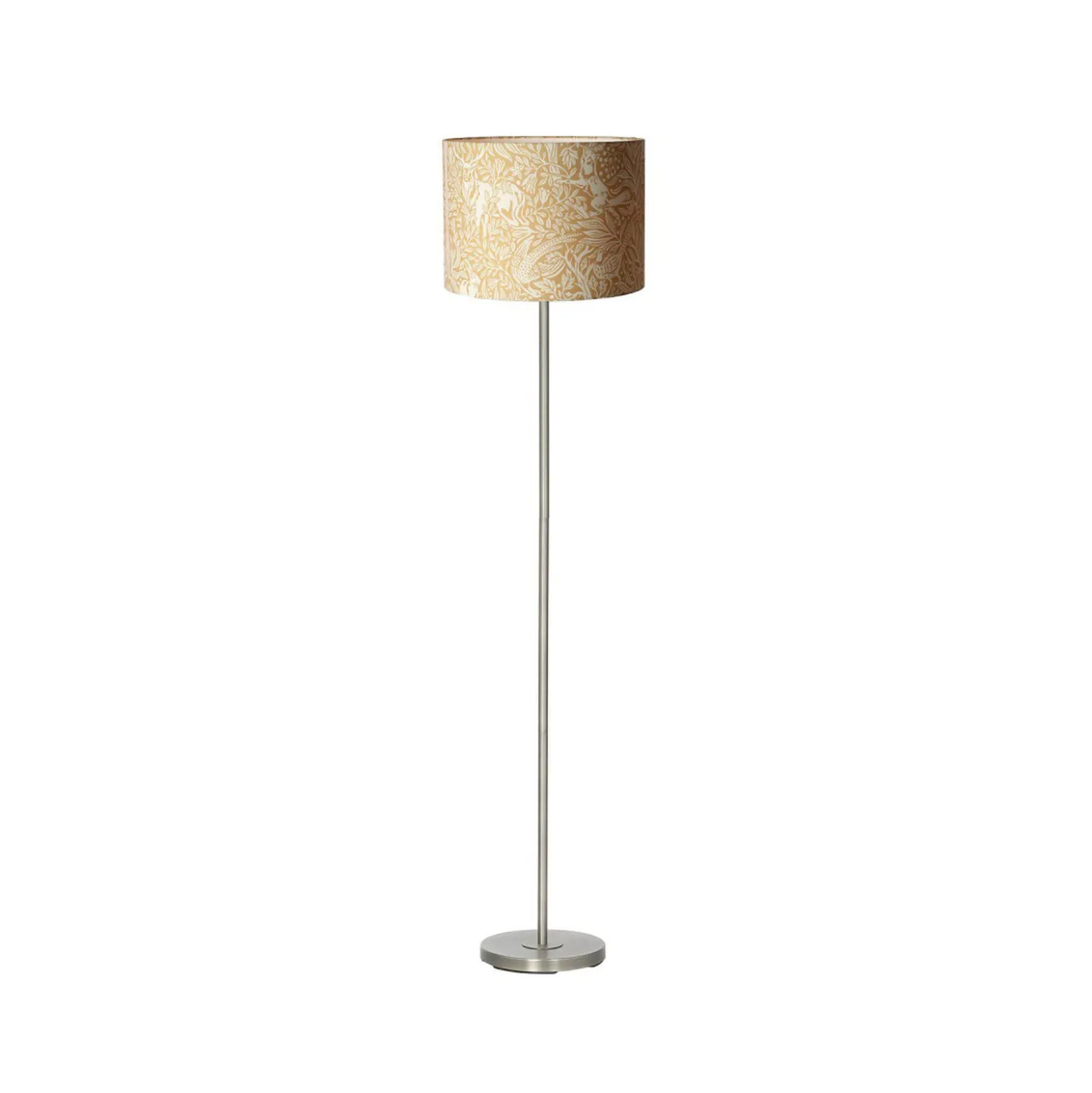 Amy-lattiavalaisin, keltainen/harmaa, korkeus 150 cm, tekstiili, E27