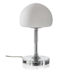 Ancilla-LED-pöytälamppu, kromattu, 30 cm, portaattomasti säädettävä himmennin,