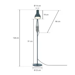 Anglepoise Type 75 lattiavalaisin liuskekivi