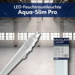 Aquaslim LED-diffuusorivalaisin, pituus 127 cm, IP65, muovi