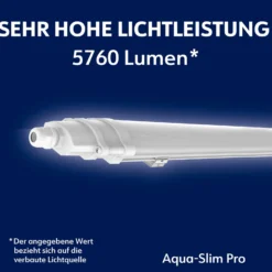 Aquaslim LED-diffuusorivalaisin, pituus 127 cm, IP65, muovi