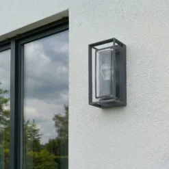 Arcchio Ismera -ulkoseinävalaisin, antrasiitti, E27, IP65