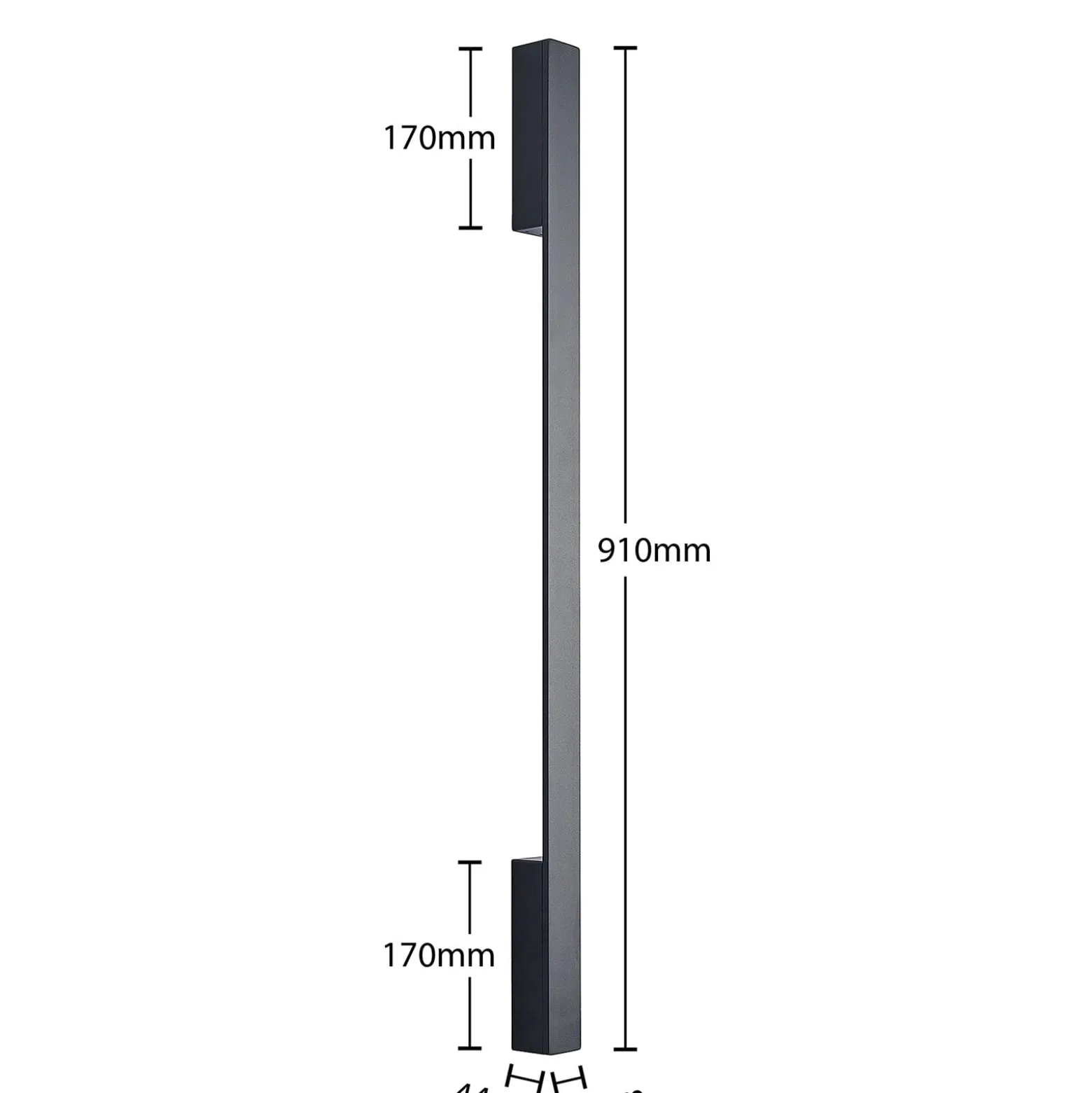 Arcchio Ivano -LED-seinävalaisin 91 cm, musta