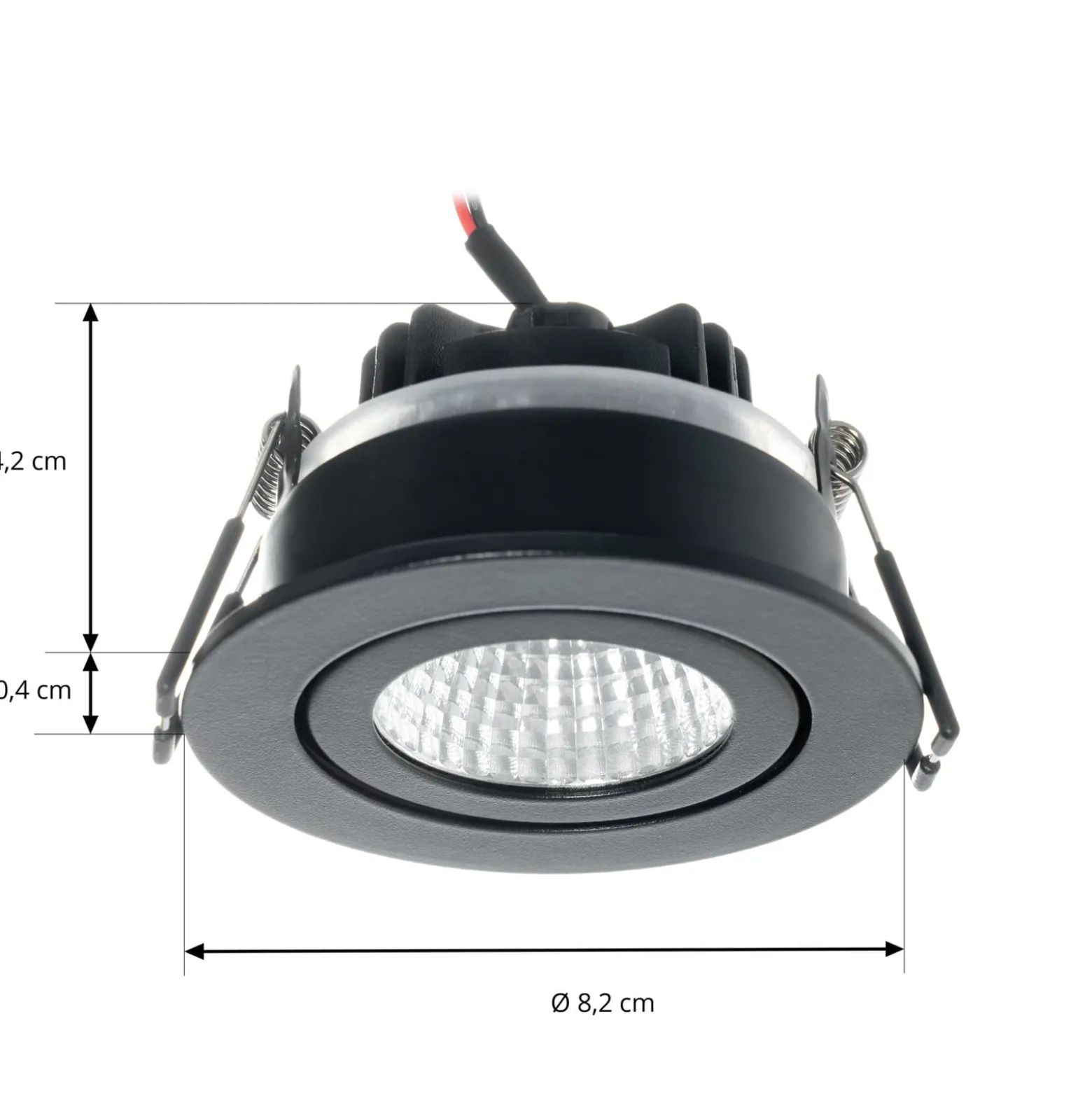 Arcchio LED-alasvalo Jyra, musta, 3000K