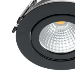 Arcchio LED-alasvalo Jyra, musta, 3000K