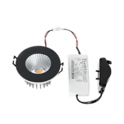 Arcchio LED-alasvalo Lirin, musta, 2700K
