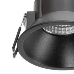 Arcchio LED-alasvalo Niria, musta, 3000K