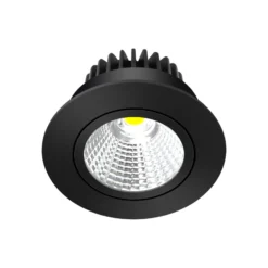 Arcchio LED-alasvalo Zarik, musta, 4000K
