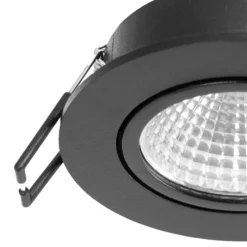 Arcchio LED-alasvalo Zarik, musta, 2700K