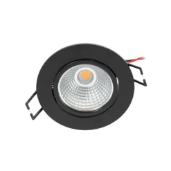 Arcchio LED-alasvalo Zarik, musta, 2700K