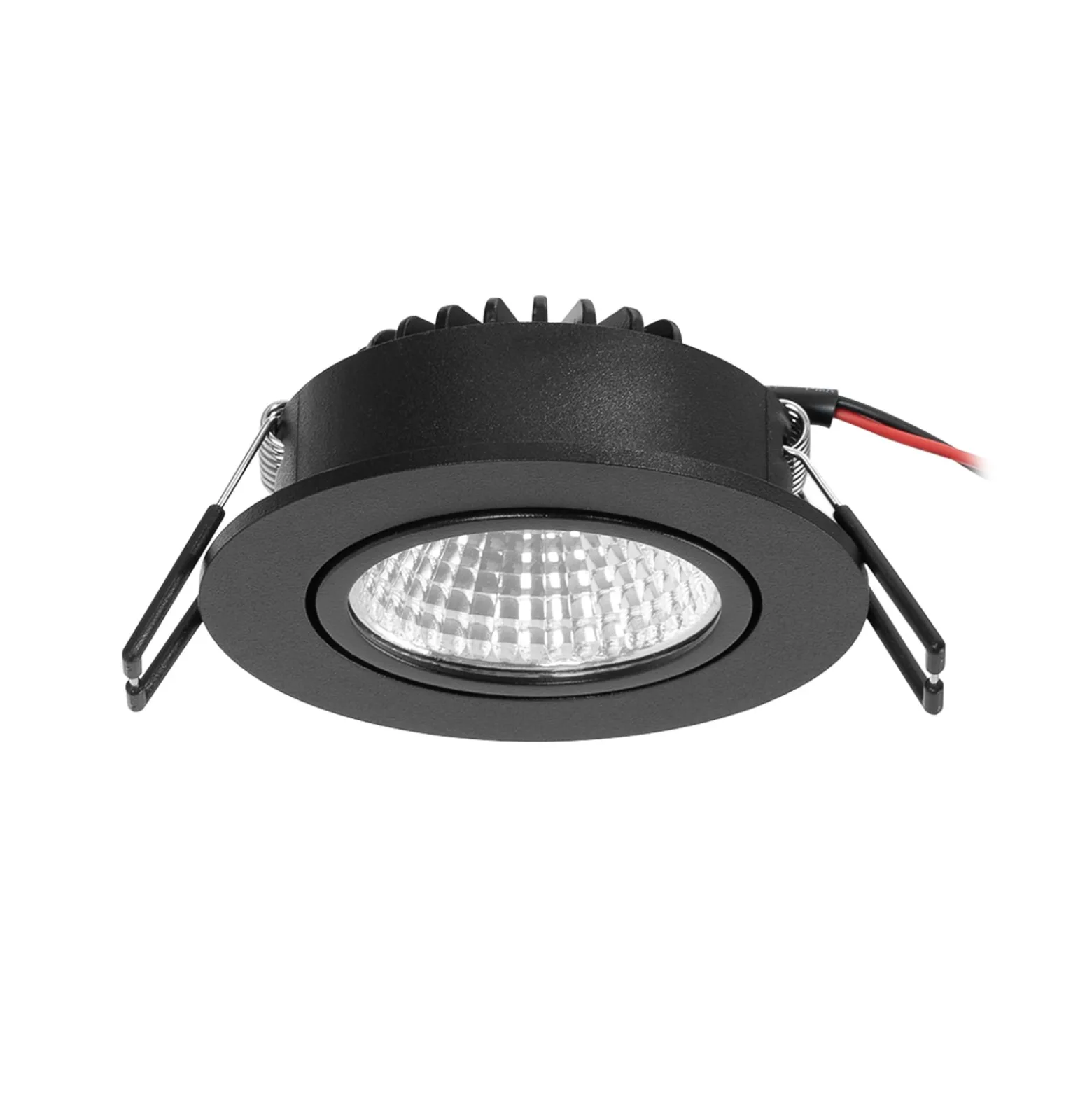 Arcchio LED-alasvalo Zarik, musta, 2700K