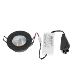 Arcchio LED-alasvalo Zarik, musta, 2700K