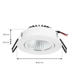 Arcchio LED-alasvalo Zarik, valkoinen, 3000K