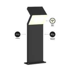Arcchio LED-jalustavalaisin Havin, antrasiitti, metalli, 60cm