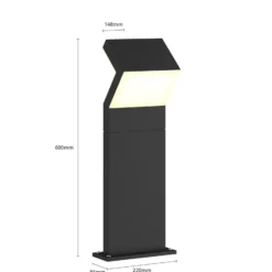 Arcchio LED-jalustavalaisin Havin, antrasiitti, metalli, 60cm