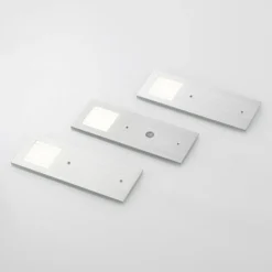 Arcchio LED-kaapinalusvalaisin Nortra, 3 kpl, harmaa, alumiininvärinen