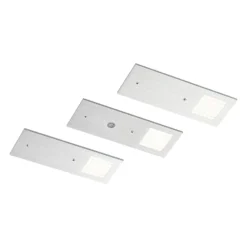 Arcchio LED-kaapinalusvalaisin Nortra, 3 kpl, harmaa, alumiininvärinen