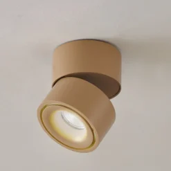 Arcchio LED-kattokohdevalo Rotari, ruskea, 1-lamppuinen, 8,9W