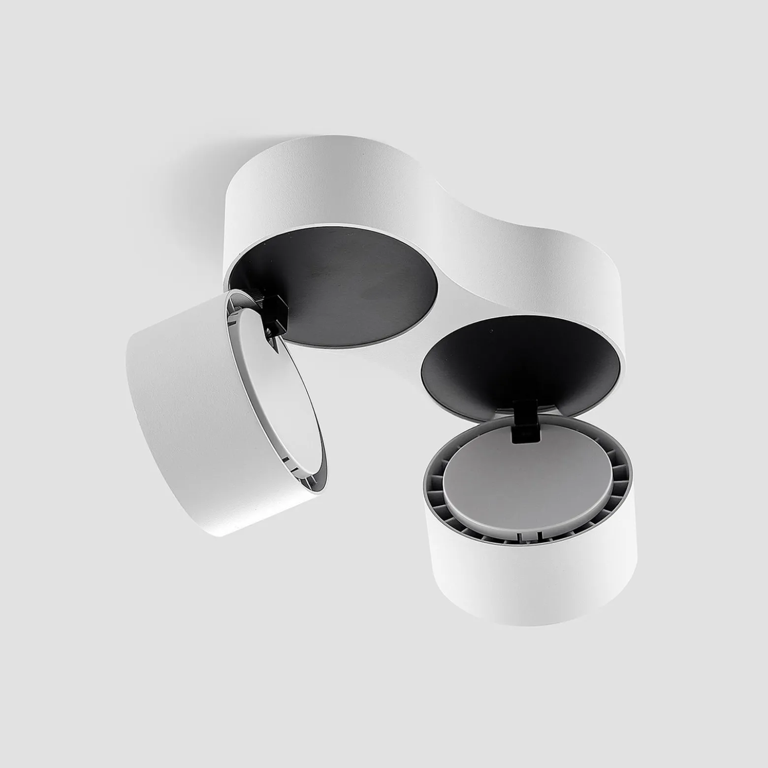 Arcchio LED-kattokohdevalo Rotari, valkoinen, 2-lamppuinen, 2270 lm