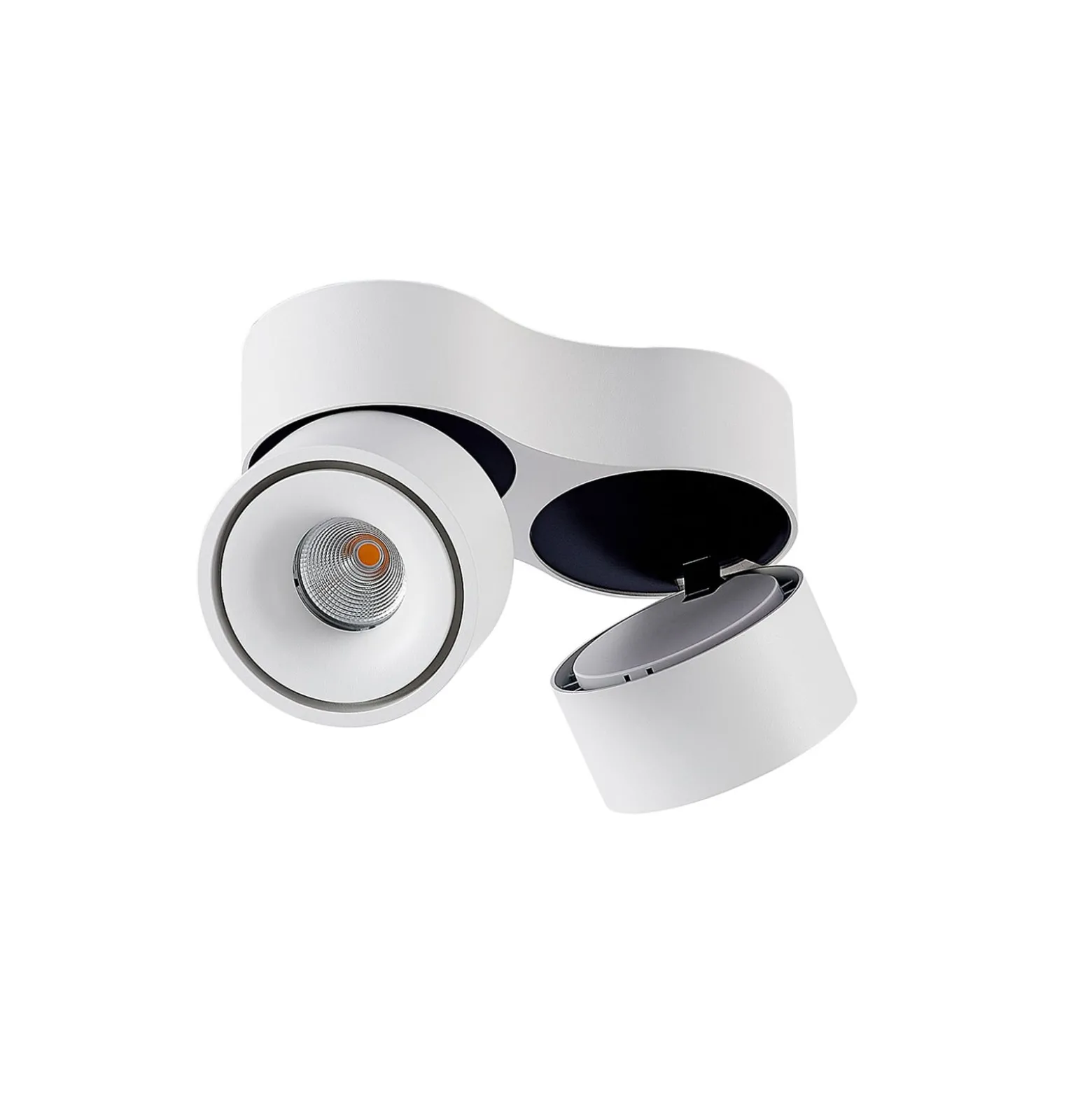 Arcchio LED-kattokohdevalo Rotari, valkoinen, 2-lamppuinen, 2270 lm