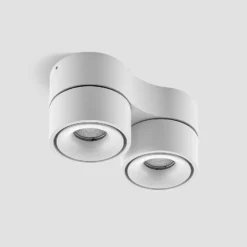 Arcchio LED-kattokohdevalo Rotari, valkoinen, 2-lamppuinen, 2270 lm