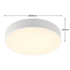 Arcchio LED-kattovalaisin Noabelle, Ø 60 cm, valkoinen, metallia
