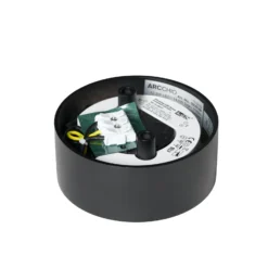 Arcchio LED-kattovalaisin Rotari, musta, metalli, Ø 12 cm