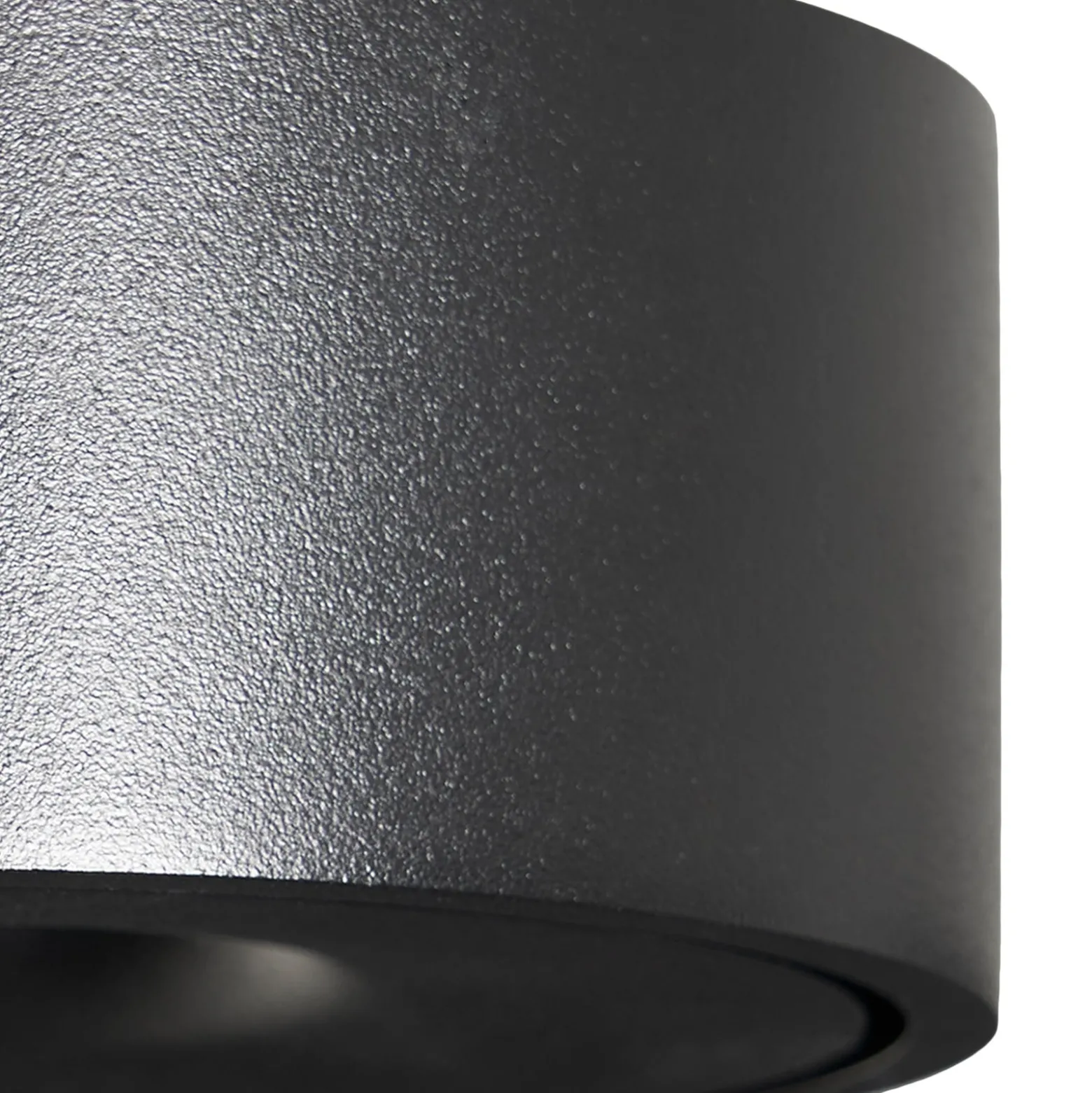 Arcchio LED-kattovalaisin Rotari, musta, metalli, Ø 12 cm