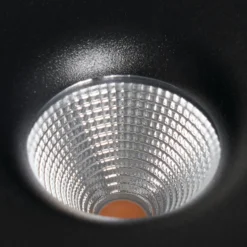 Arcchio LED-kattovalaisin Rotari, musta, metalli, Ø 12 cm