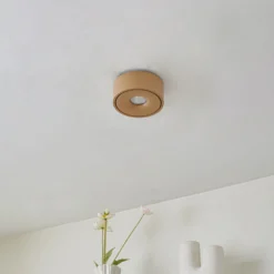 Arcchio LED-kattovalaisin Rotari, ruskea, ylös ja alas