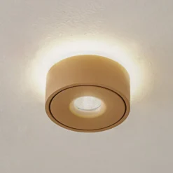 Arcchio LED-kattovalaisin Rotari, ruskea, ylös ja alas