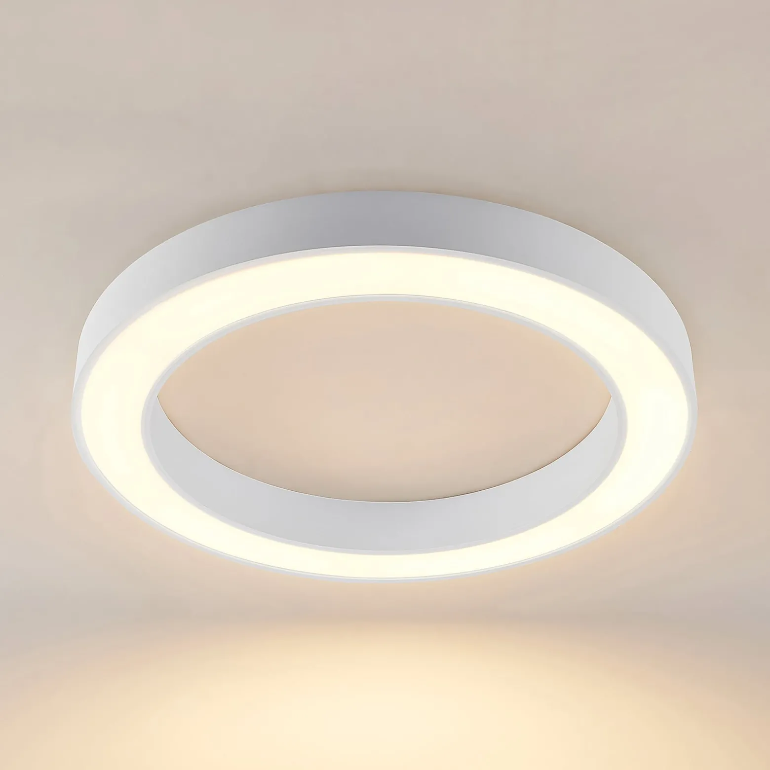 Arcchio LED-kattovalaisin Sharelyn, halkaisija 80 cm, valkoinen, himmennettävä