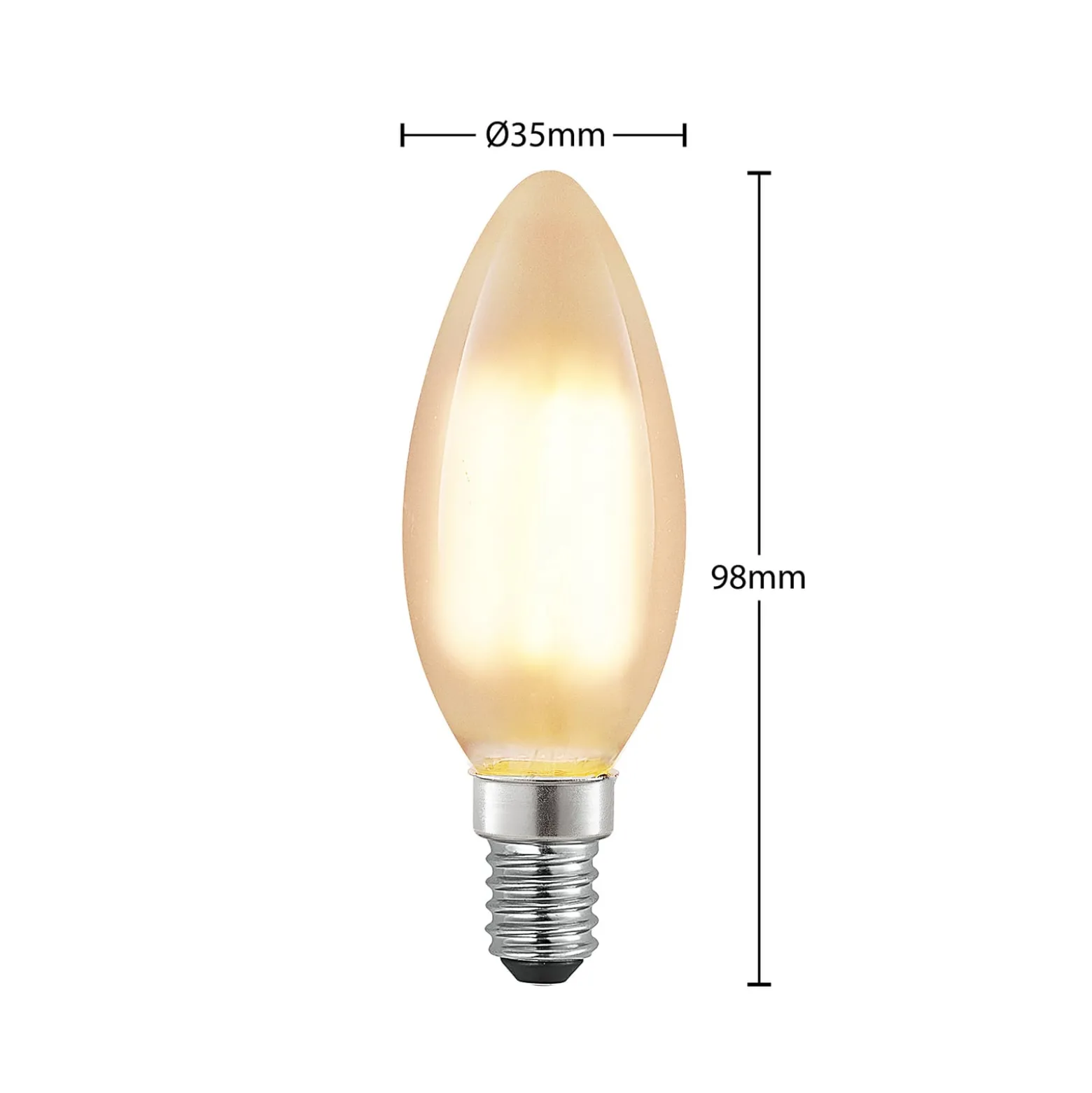Arcchio LED-kynttilävalaisin E14, 4 W, 2700 K, himmennettävä, 2 kpl:n sarja