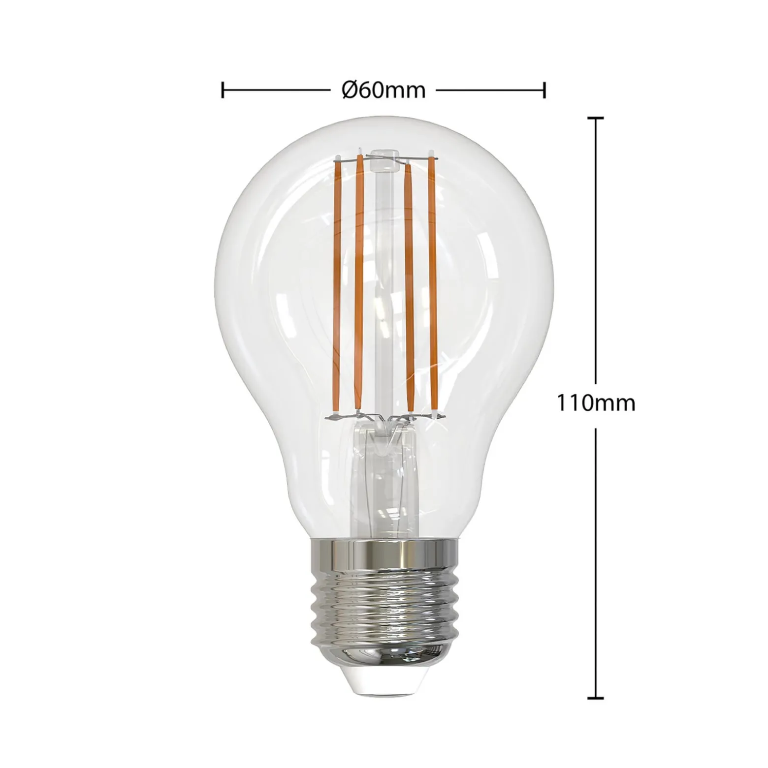 Arcchio LED-lamppu A60, E27, 6 W, 2 700 K, hehkulanka, himmennettävä
