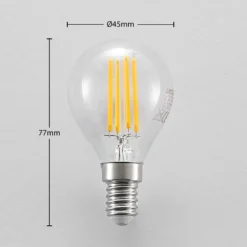 Arcchio LED-lamppu E14 P45, 4 W, kirkas, 2700 K, himmennettävä
