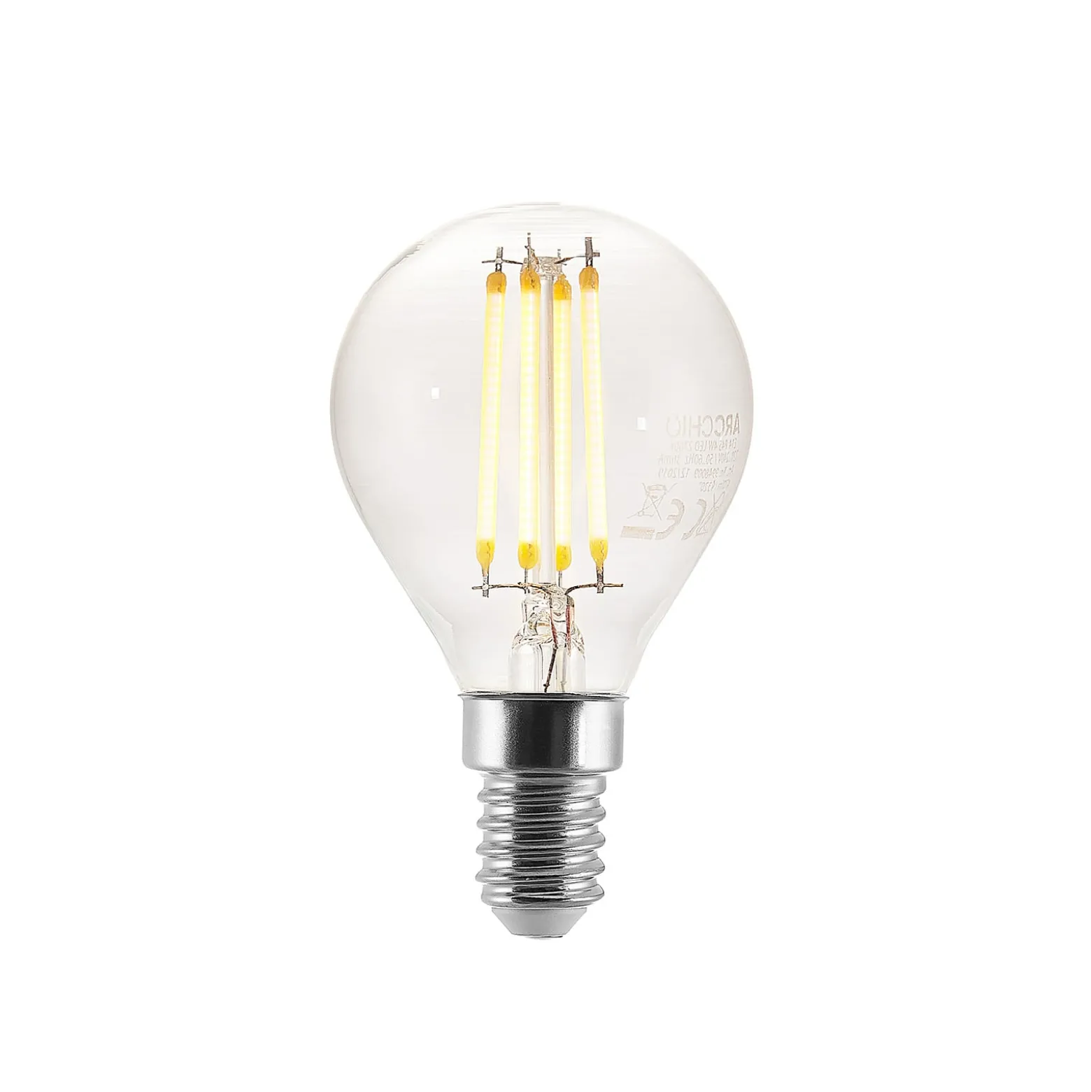 Arcchio LED-lamppu E14 P45, 4 W, kirkas, 2700 K, himmennettävä